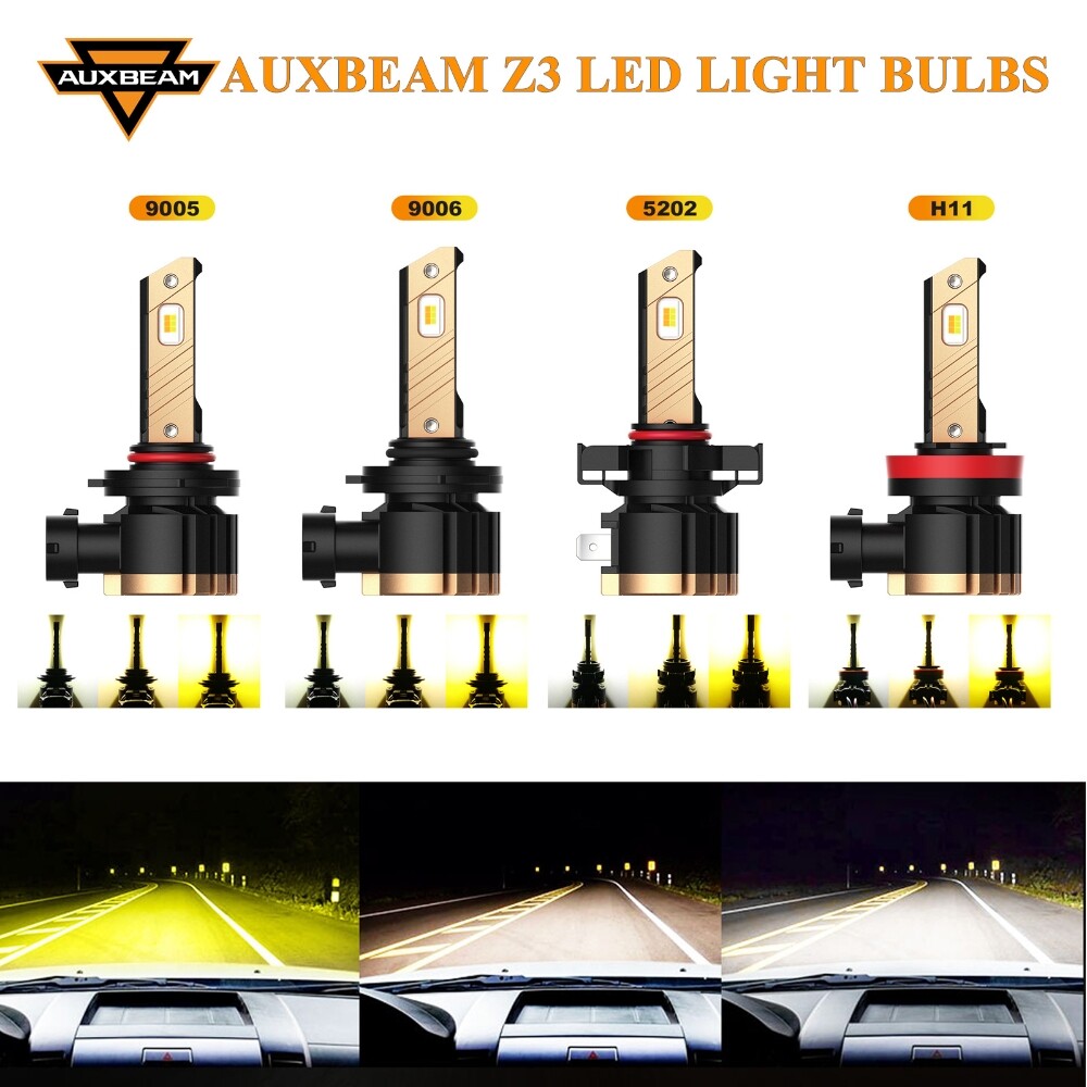 Multicolor LED Fog Light Bulbs Driving DRL 9145/H10 H8/H11 H16/5202 9006 Bright