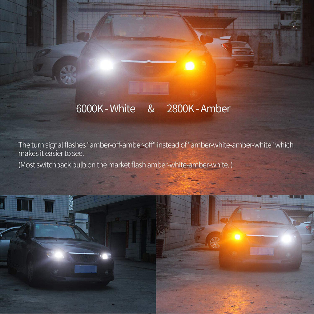 Error Free Type2 Switchback 1157 2057 2357 LED Turn Signal Parking Light Bulbs