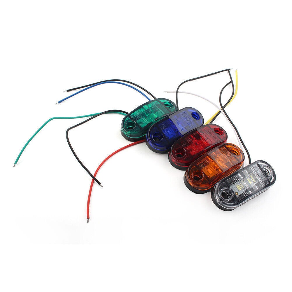 12V 2 SMD LED Side Marker Light Trailer Light For Truck Trailer RV SUV Car