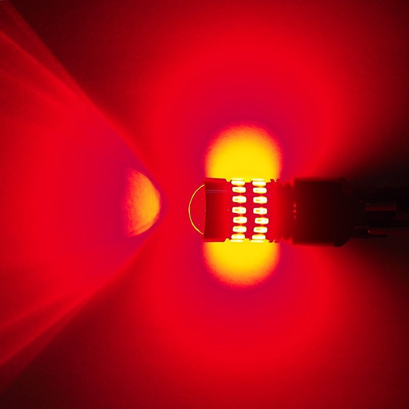 AUXITO 7443 7440 LED Tail Flash Brake Stop Signal Light Bulbs Strobe Red 2pcs