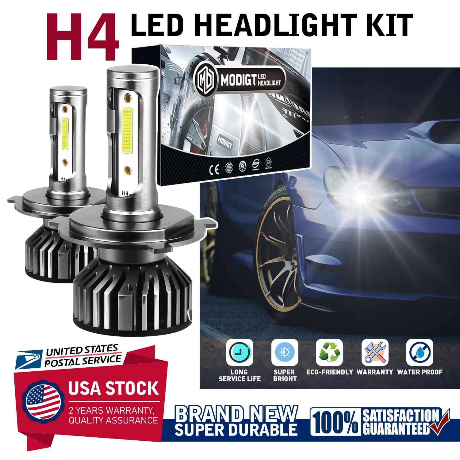 H4 9003 LED Headlight Kit 6000K For Nissan Pathfinder 1996-2012 CSP 2x New