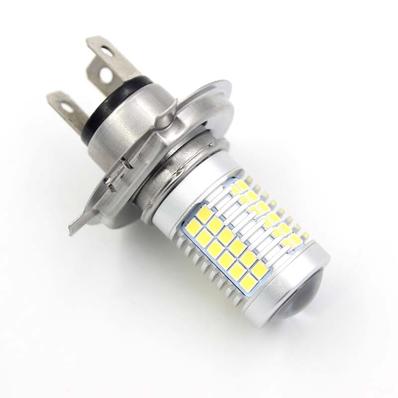 54SMD H4 LED Lamp Motorcycle Headlight Bulb AC DC 6V 10W 1000LM None Polarity