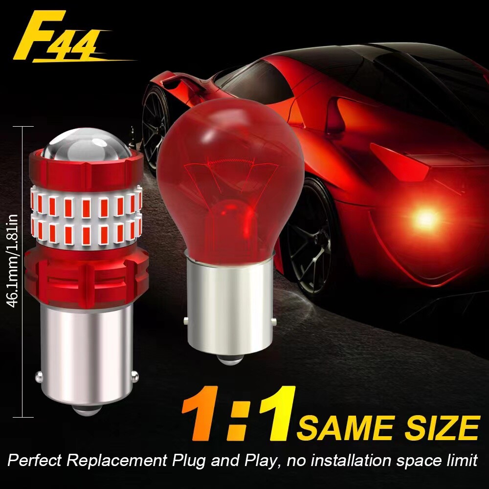 1156 7506 Red Strobe Flash Blinking LED Brake Tail Stop / Reverse Backup Light