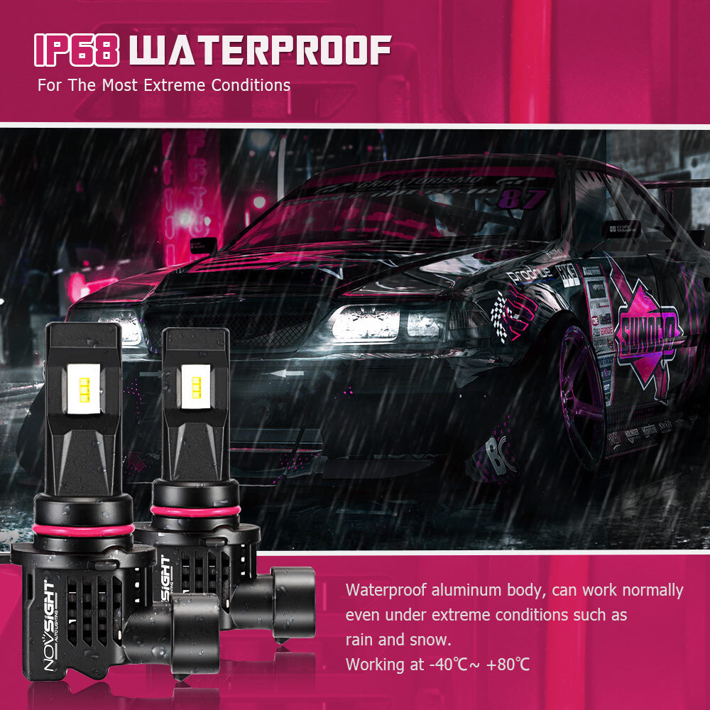 2x 9005 HB3 Car LED Headlight Bulbs High Low Beam Lamp Bright 6500K Cold White