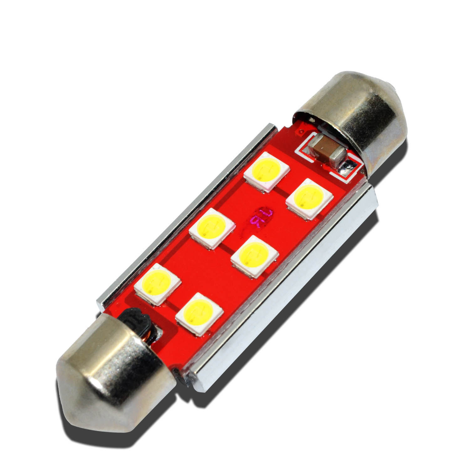 Alla Lighting 2pc 800LM 3030 6-LED Dome Map Trunk Light Festoon Bulb 578,White