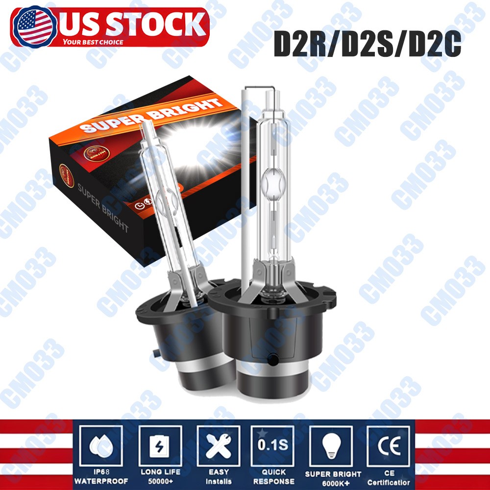 2x D2S D2R Factory OEM HID Xenon Replacement Headlight Bulbs 6000K Bright White