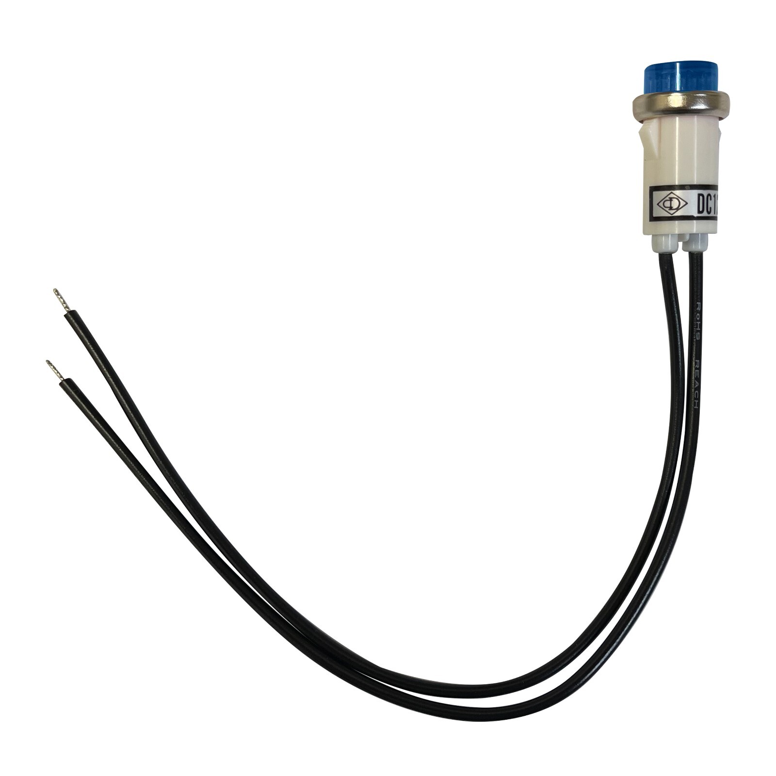 5 Pack of Universal 12V Blue Incandescent Indicator Light – Mounting Diam. 1/2”
