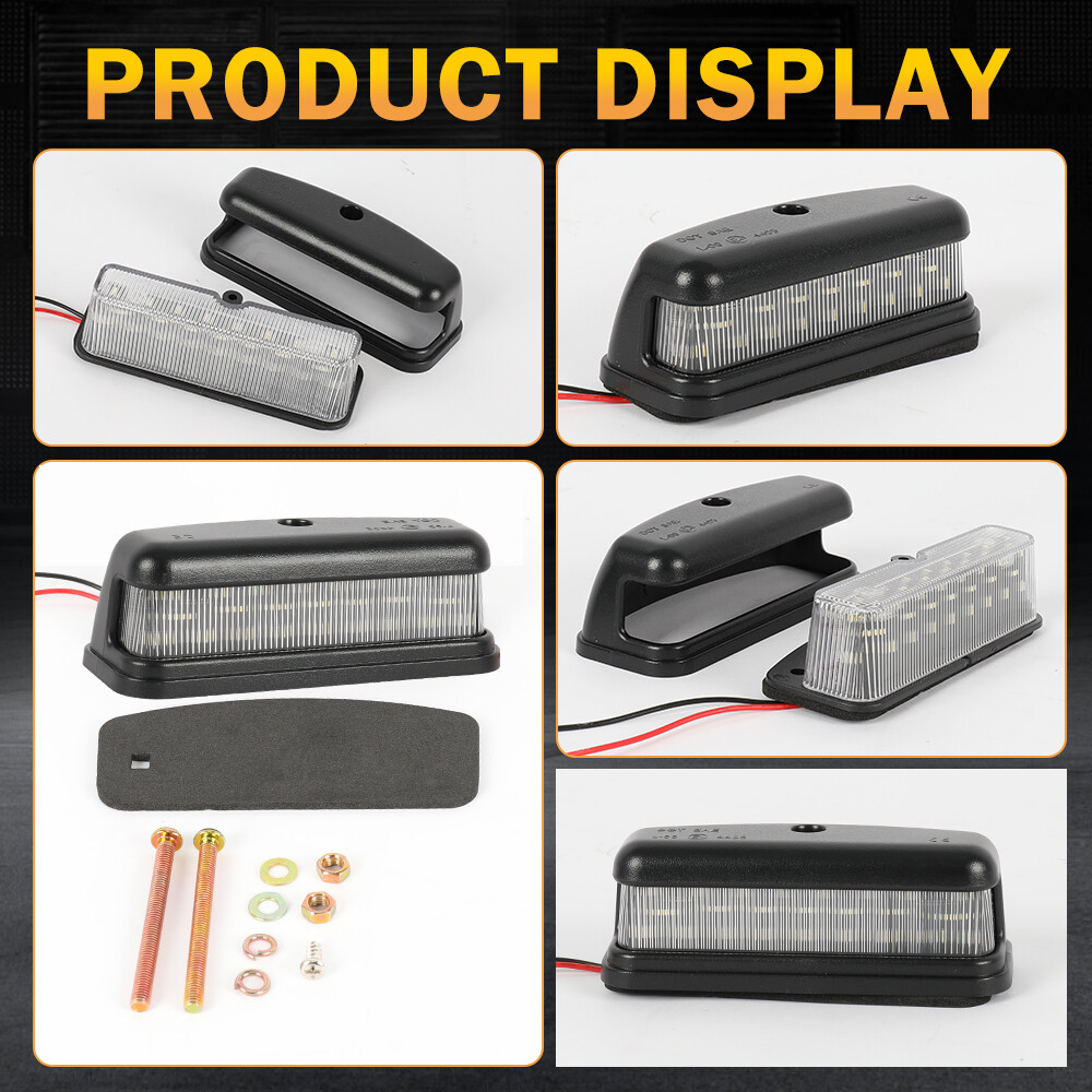 1PC For Land Rover Defender 90/110/130 White LED License Plate Number Light Lamp