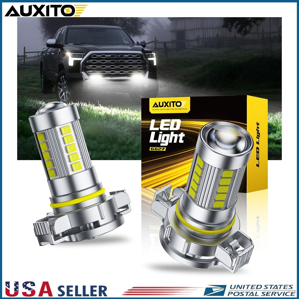 2pcs 5202 LED Headlight Bulbs 6500K Super Bright Pure White Fog Light Bulb Kit