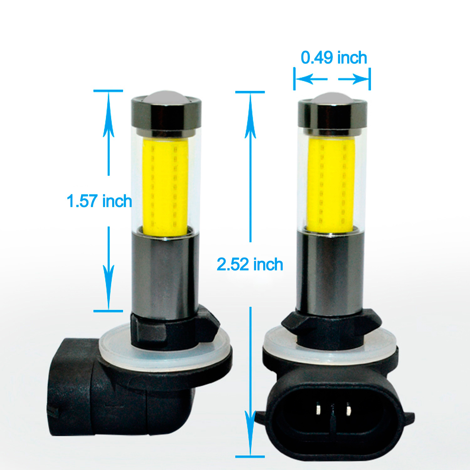 AllaLighting 3000K 881 LED Driving Fog Light Bulb Replacement Lamp Bright Yellow