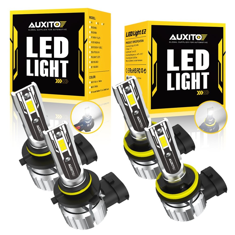 AUXITO CANBUS White 6500K 9005 9006 H11 H8 LED Headlight Fog Light Hi/Lo Beam US
