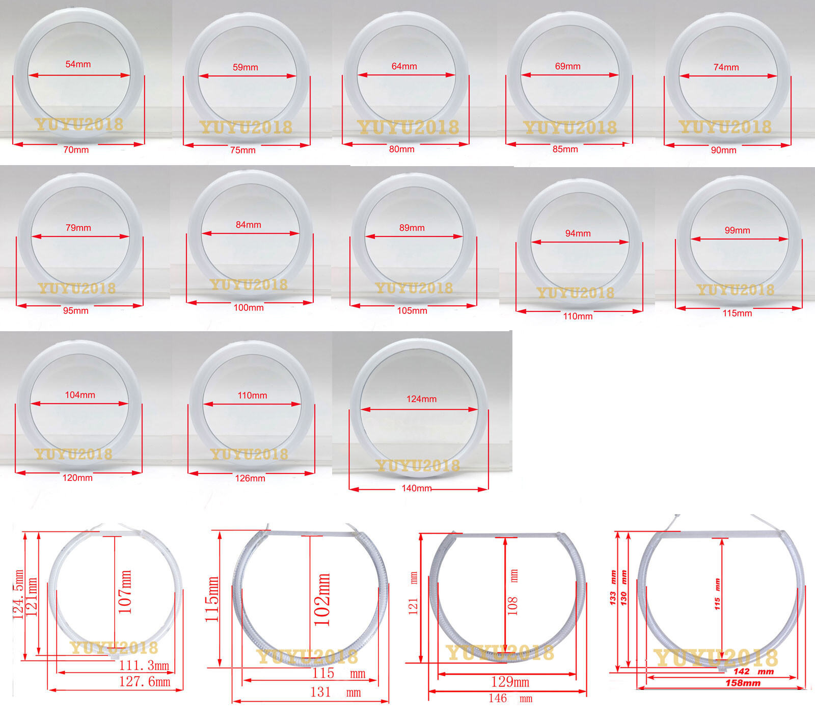 Dream color halo ring Flow series Chasing RGB LED Turn Signal Bluetooth DRL lamp