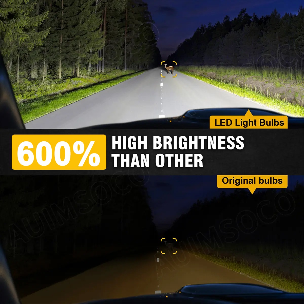 H13 LED Headlight KIT High Low Beam Bulbs 720W 72000LM Extremely Bright White