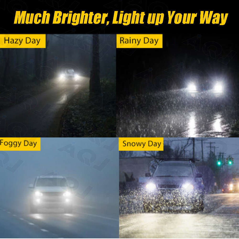 AQJ 2x 9007 HB5 LED Headlight Bulbs Kit High Low Beam 6000K 35000LM Canbus