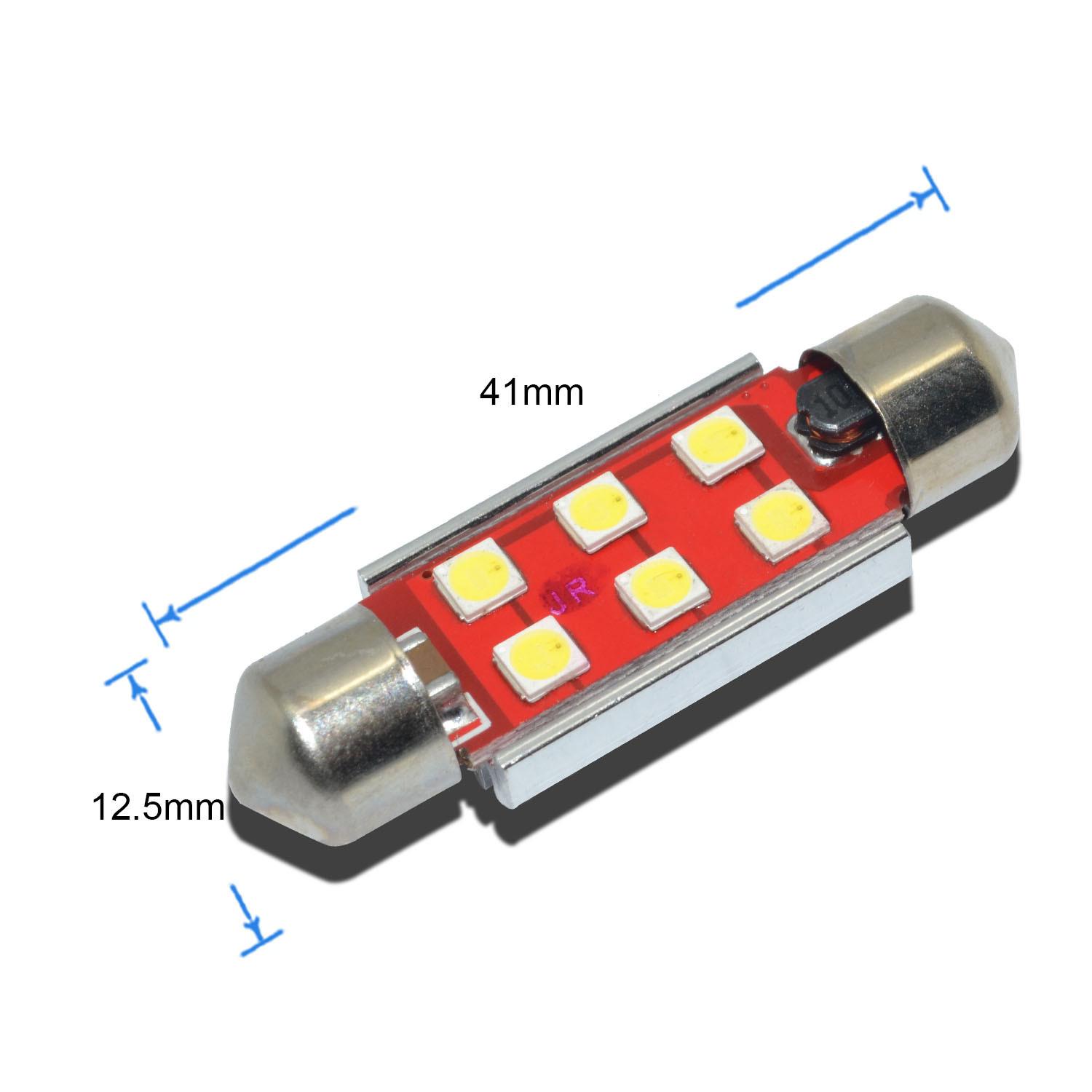 Alla Lighting 2pc 800LM 3030 6-LED Dome Map Trunk Light Festoon Bulb 578,White