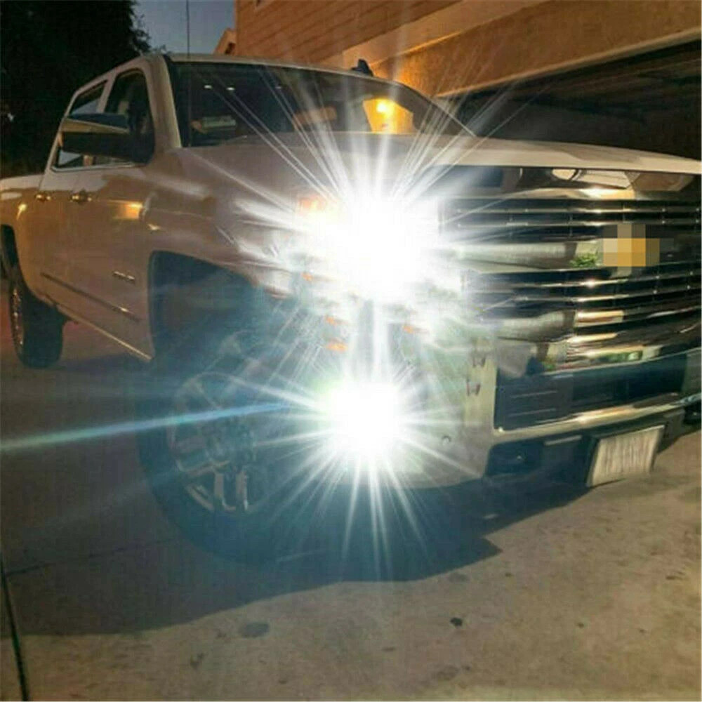 9006 9005 LED Headlight Kit Combo Bulbs 12000K High Low Beam Super Bright White