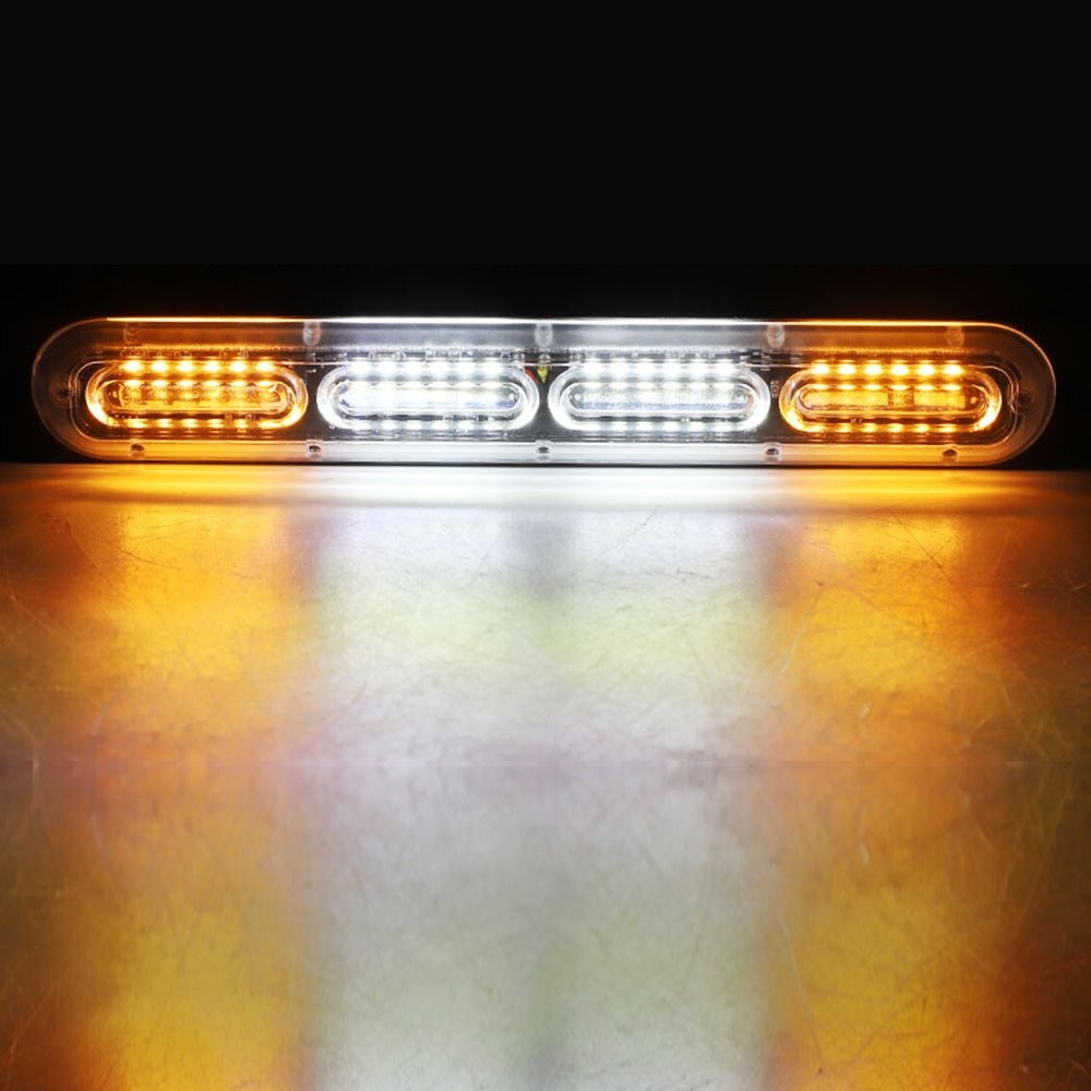 Amber/White Warning Lamp Hazard Flash Beacon Light Strobe Bar For BANSHEE YAMAHA