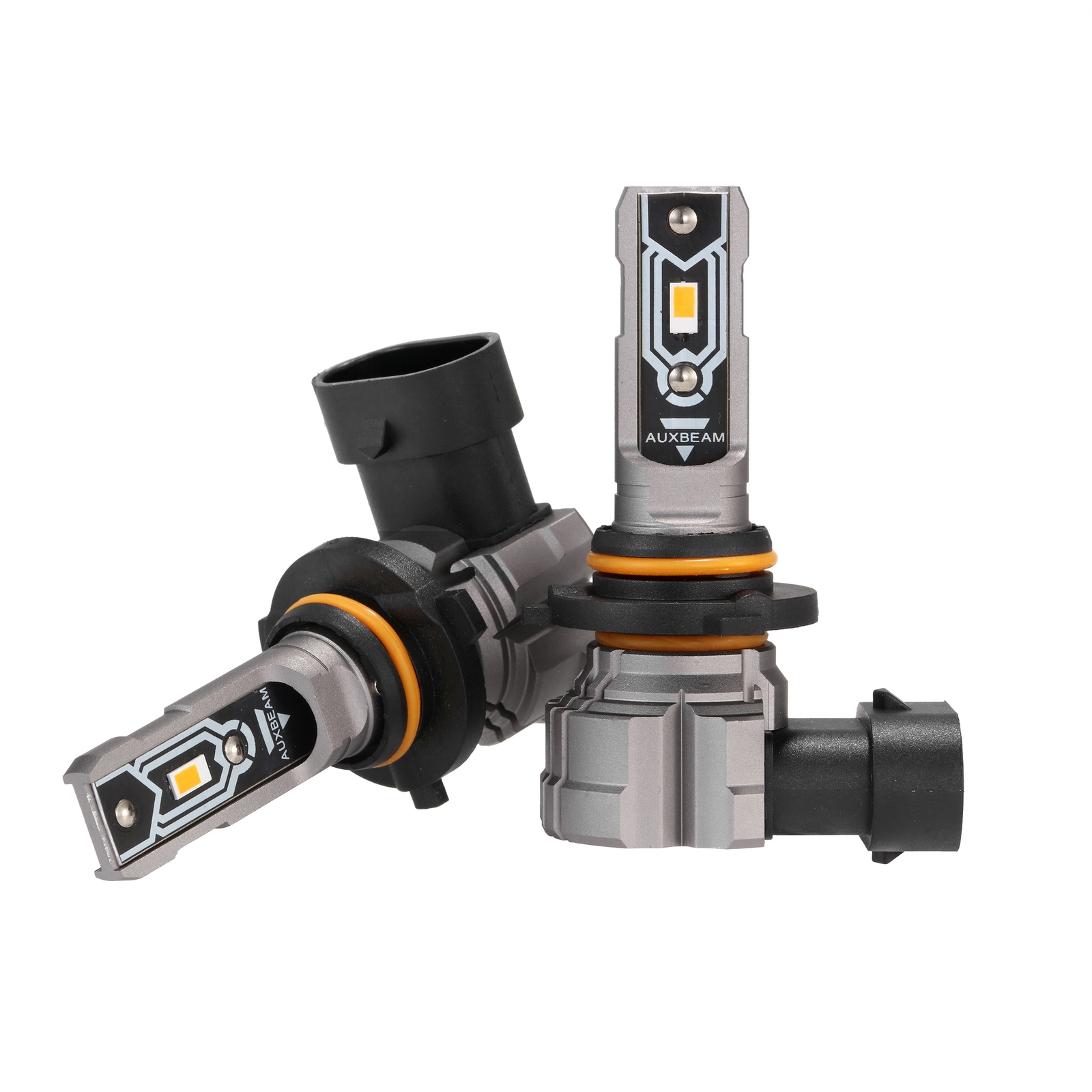 AUXBEAM 9005 HB3 LED Headlight High/Low Beam Bulbs Kit 3000K Super Yellow Bright