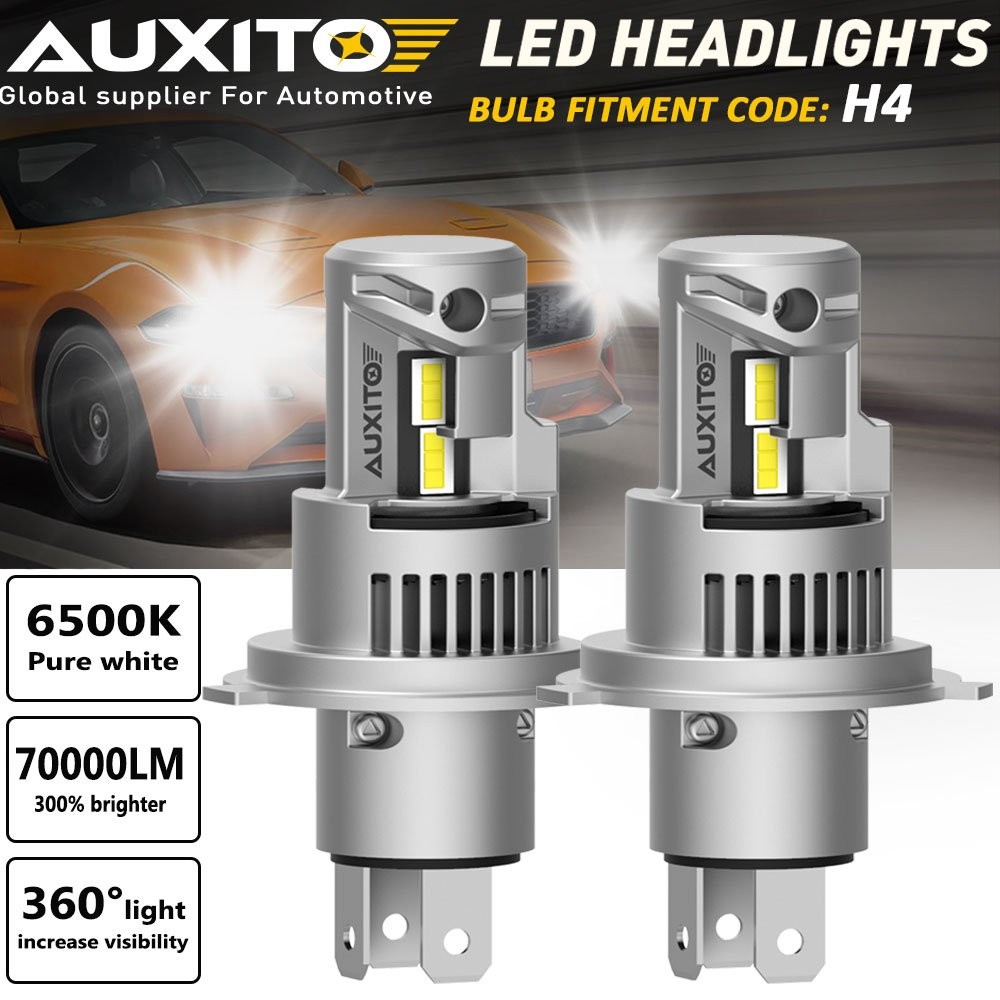 AUXITO 2X 9003 H4 HB2 LED Headlight Kit High-Low Beam 90W 6000K White Q16 Series