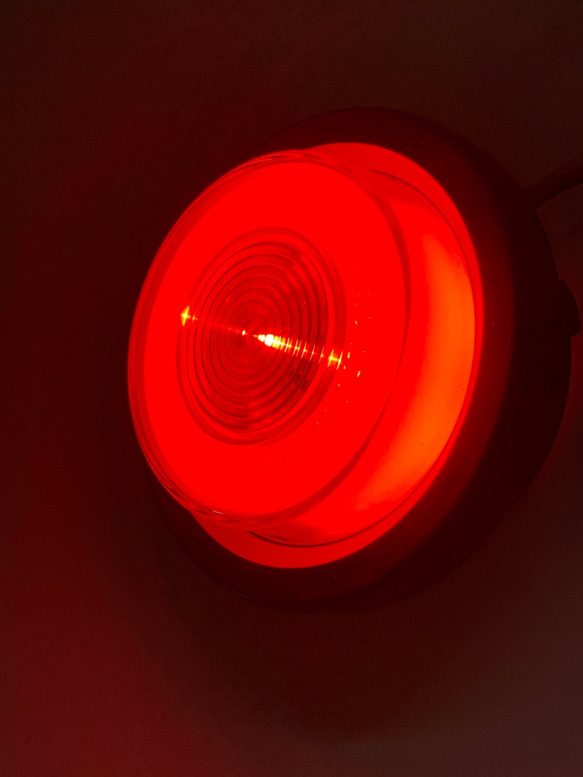 (6) RED 9 LED Light Trailer 2″ round,w/2 plug, Grommet Clearance marker 2.0″