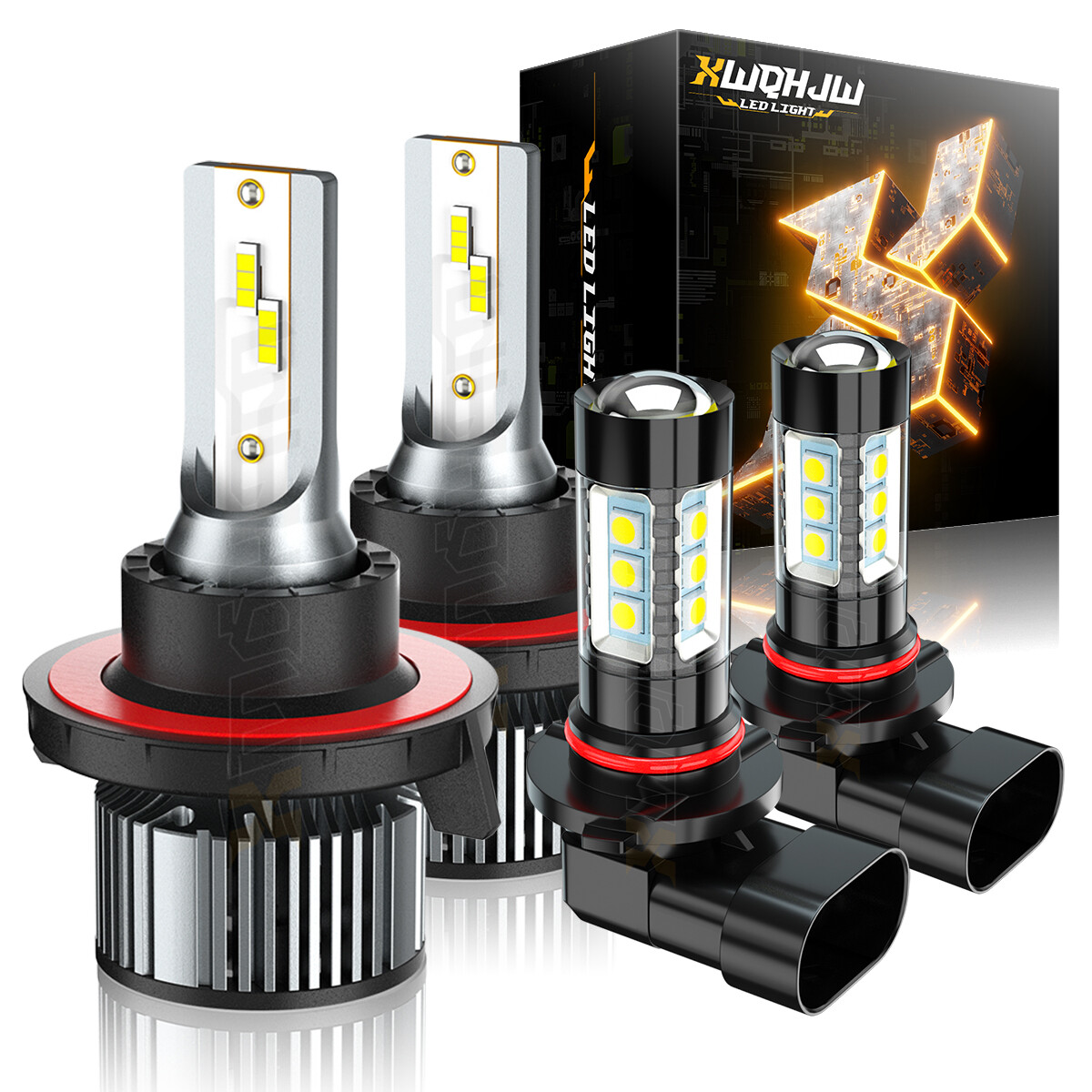 9008 9145 6500K LED Headlight Fog Light Bulbs For RAM 1500 2500 3500 2011-2012