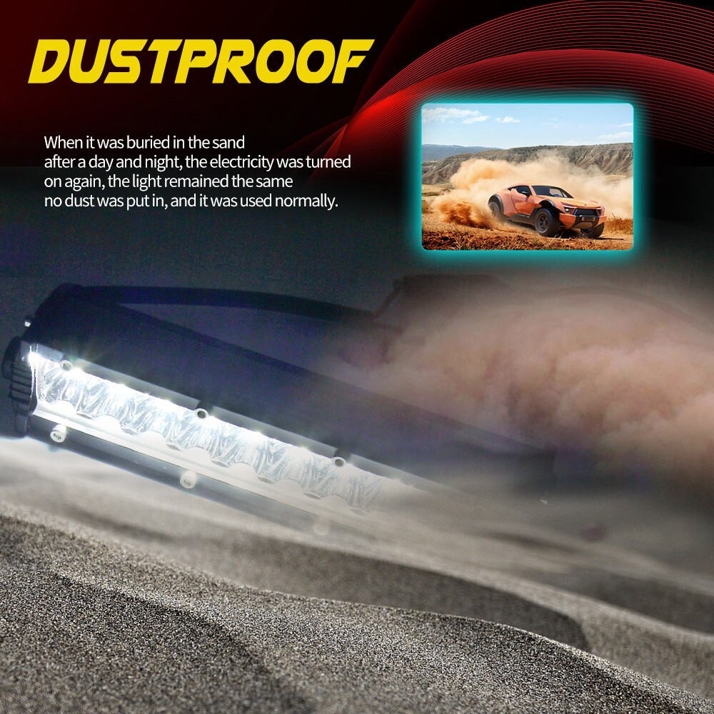 Dual Row 7″-52″ Slim LED Light Bar Spot Flood Combo Fog Offroad Car Trucks 4WD