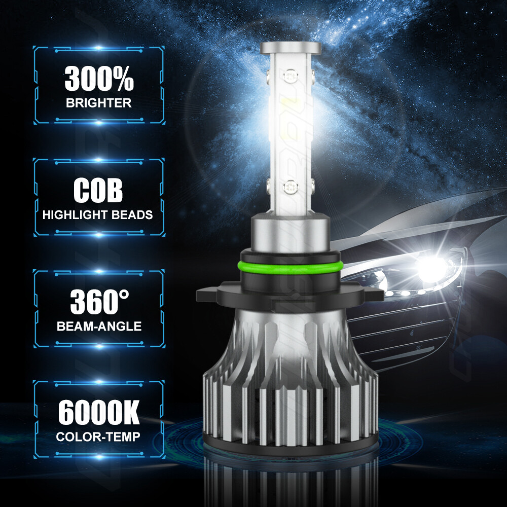 for Jeep Grand Cherokee 2005-2010 -6x 6000K LED Headlight + Fog Light Bulbs Kit