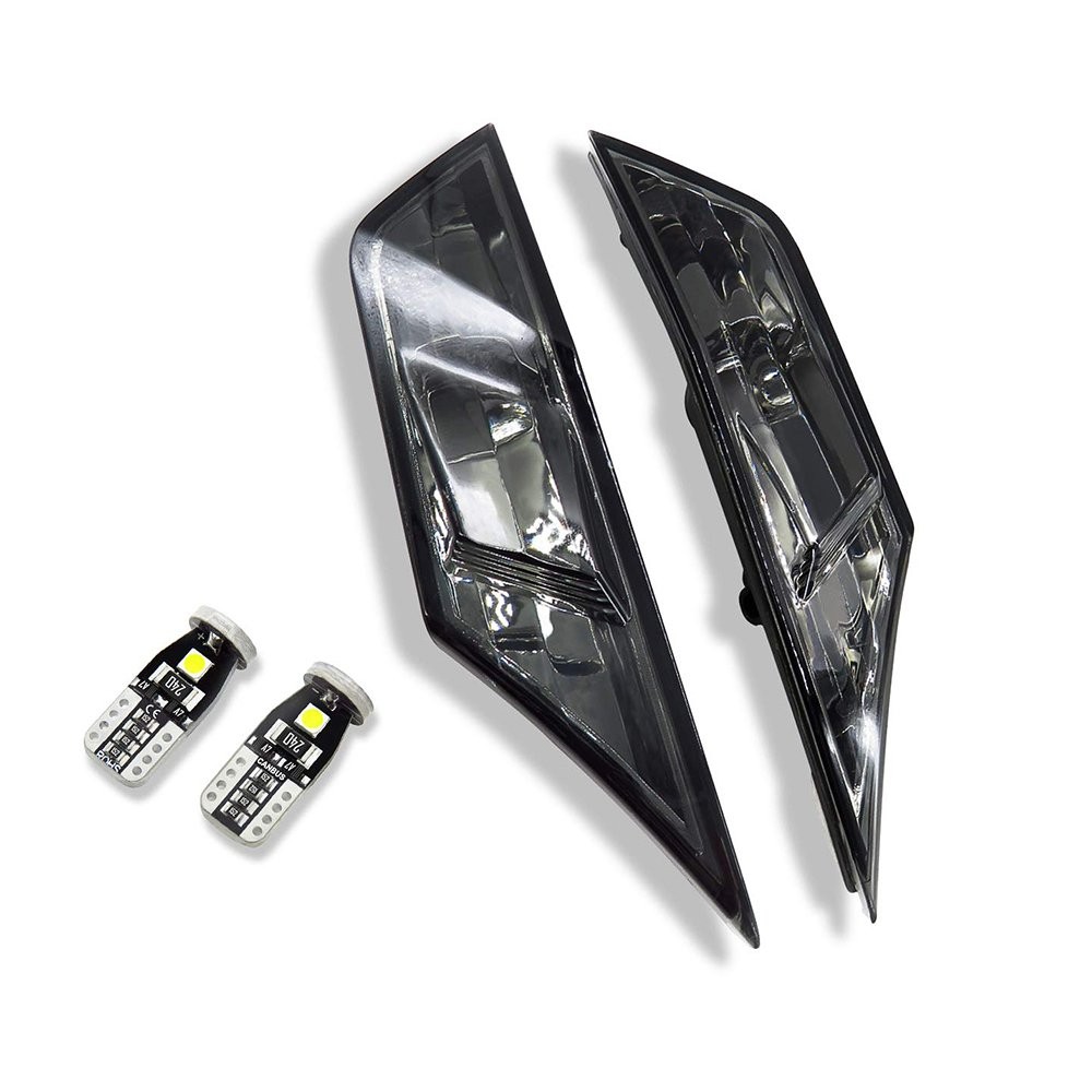For 2016-2021 Honda Civic LED Side Bumper Marker Light Front Left + Right Smoked