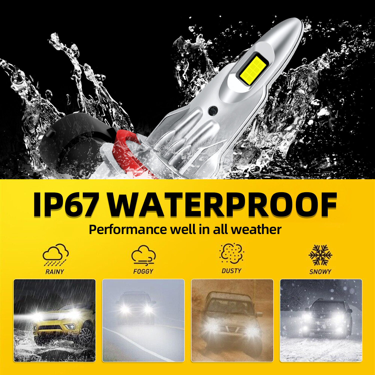 Canbus H11 LED Headlight Kit Low Beam Bulb Super Bright 12000LM 6000K Cold White