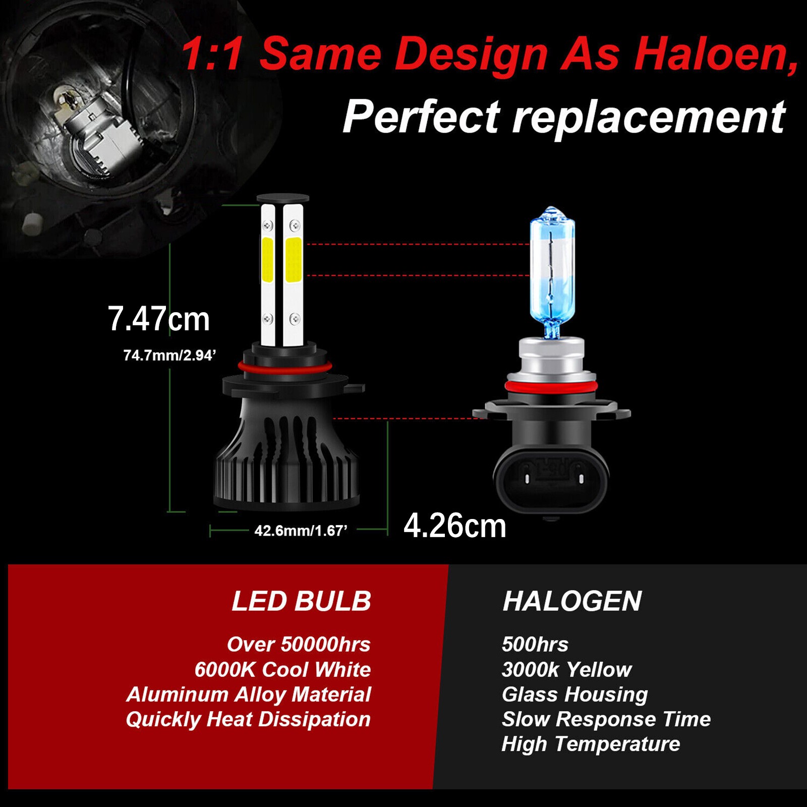 High brightness LED Headlights Fog Lights Bulbs For Chevy Silverado 1500 2500 HD