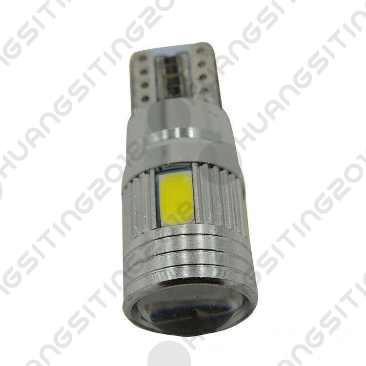 2X T10 W5W Error Free Canbus Projector 6SMD LED Car Parking Light Bulbs White