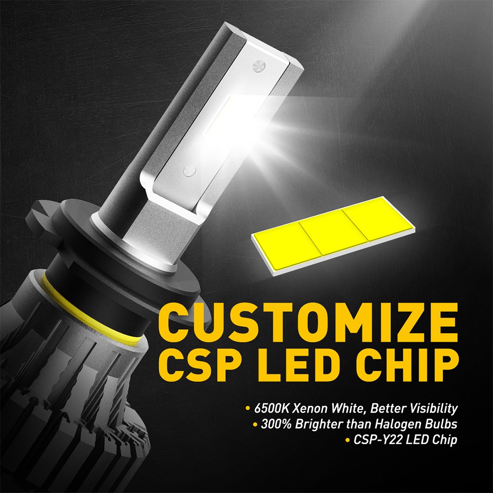 2-20 H7 LED Headlight Bulb 6500K High/Low Beam Super Bright White Lamp AUXITO B3