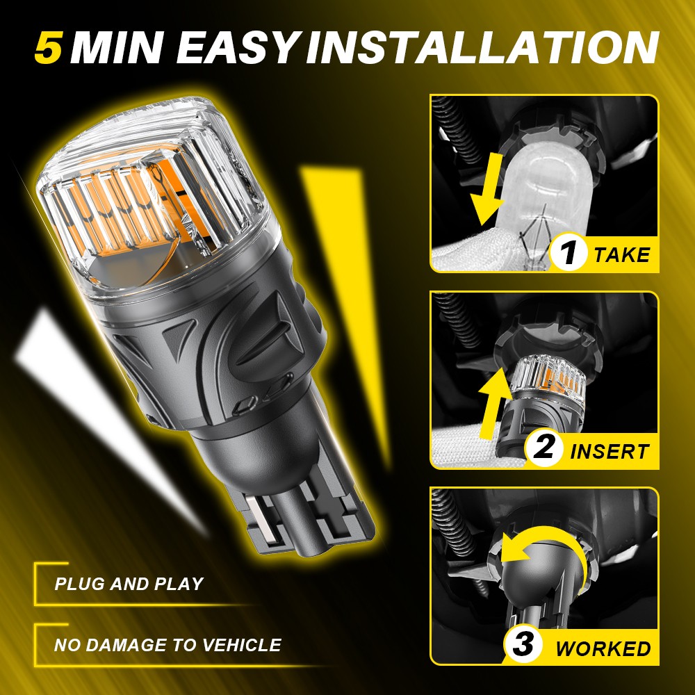 AUXITO 921 912 LED Reverse Backup Light Bulb 1400LM 3000K Super Bright T15 New