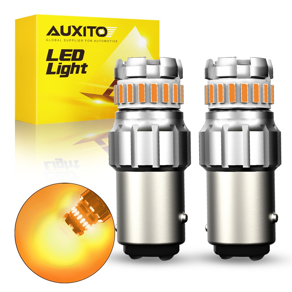AUXITO 3000K Amber LED Front Turn Signal DRL Parking Light Bulb 1157 P21/5W 2357