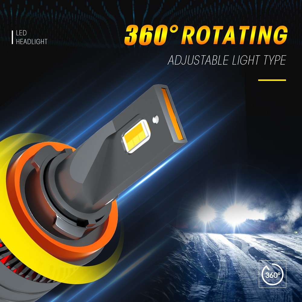 CAN BUS 9005 H11 LED Headlight Combo White Light Bulb High Low Beam 4PCS
