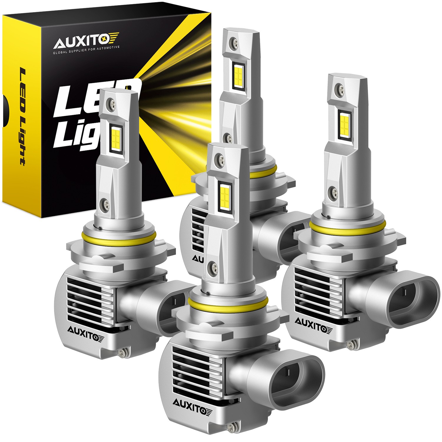 AUXITO 9005 9006 LED Headlights Kit Combo Bulbs Hi/Lo 30000lm 6000K Plug&Play