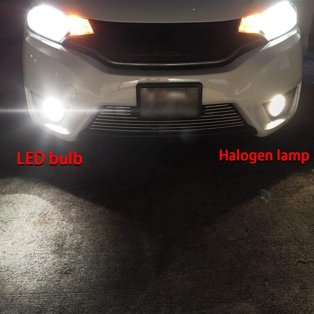 2x 6000K 880 LED Super White 100W Fog Daytime Running Light Bulbs No Polarity