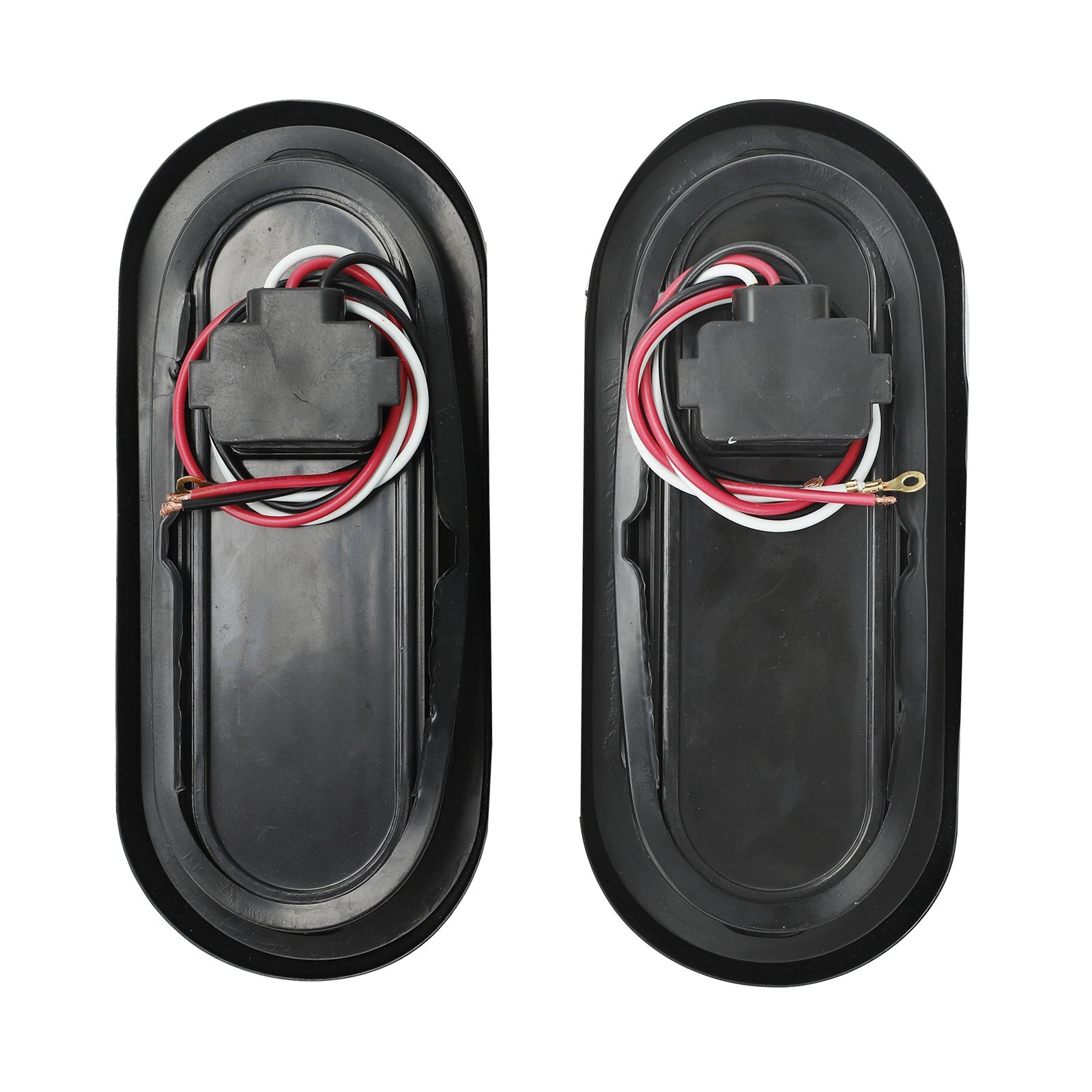 (6) 6″ Oval Clear/White 10 LED Reverse Back Up Light Flush Mount Trailer Truck