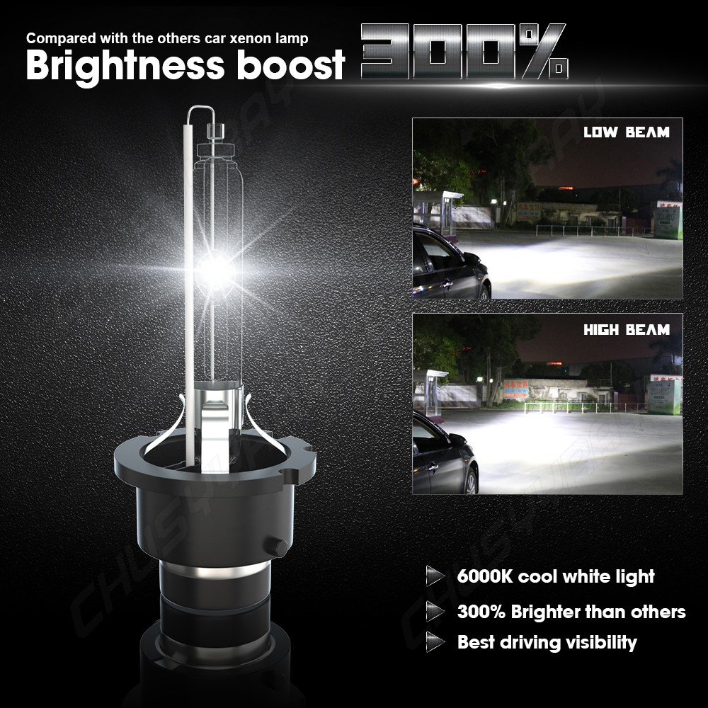 2X D2S D2R LED Headlight Bulb 1:1 Size 6000K White Replace HID Xenon Plug & Play
