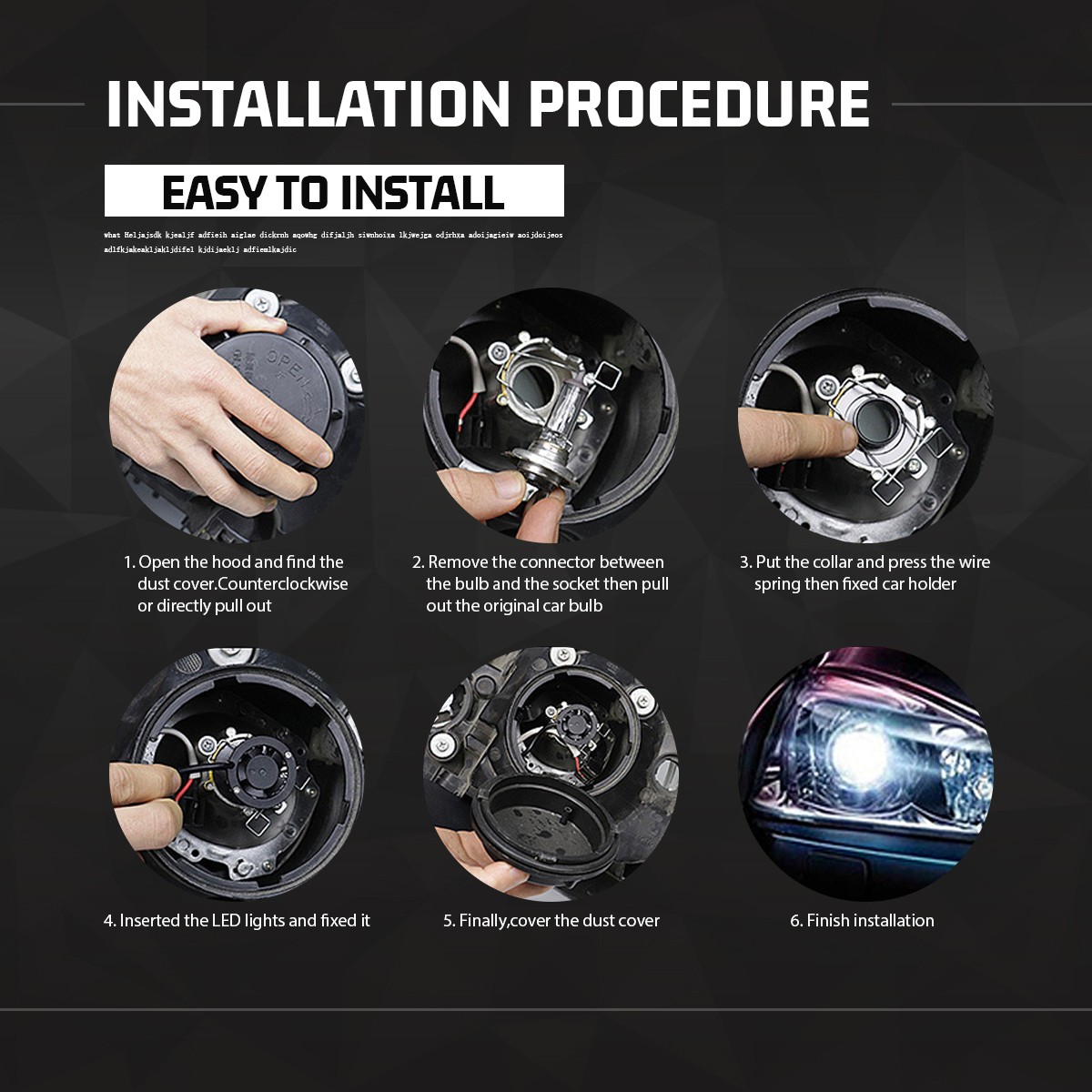 Copper substrate 9005 HB3 LED Headlight Kit Bulbs High Beam White 20000LM/set