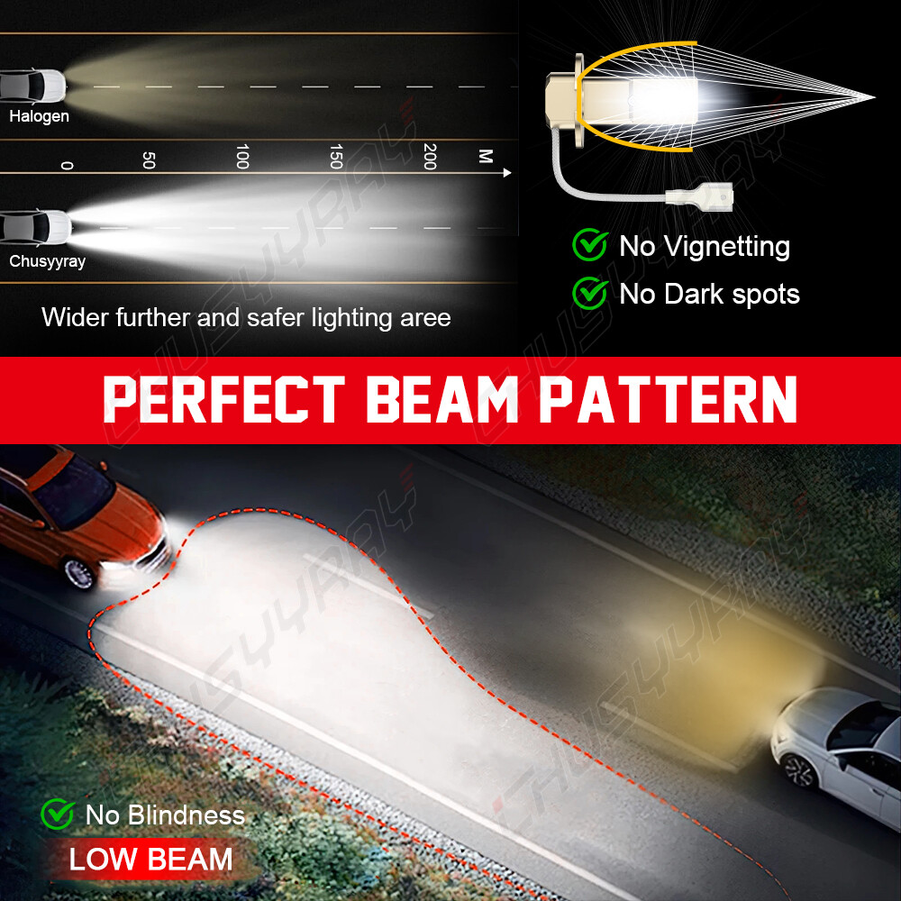 Fog Light Accessories Car Dustproof 2000LM/Bulb PAIR.H3 High Quality 1:1 Size
