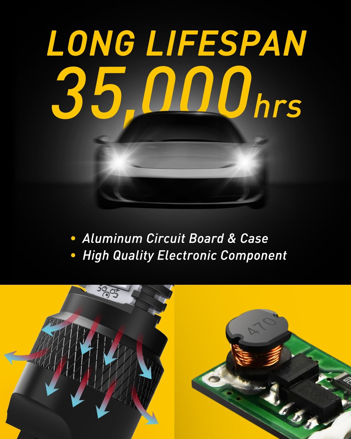 2x 7443 T20 Dual Color Switchback Amber/White Chip 16 SMD LED Turn Signal Lights