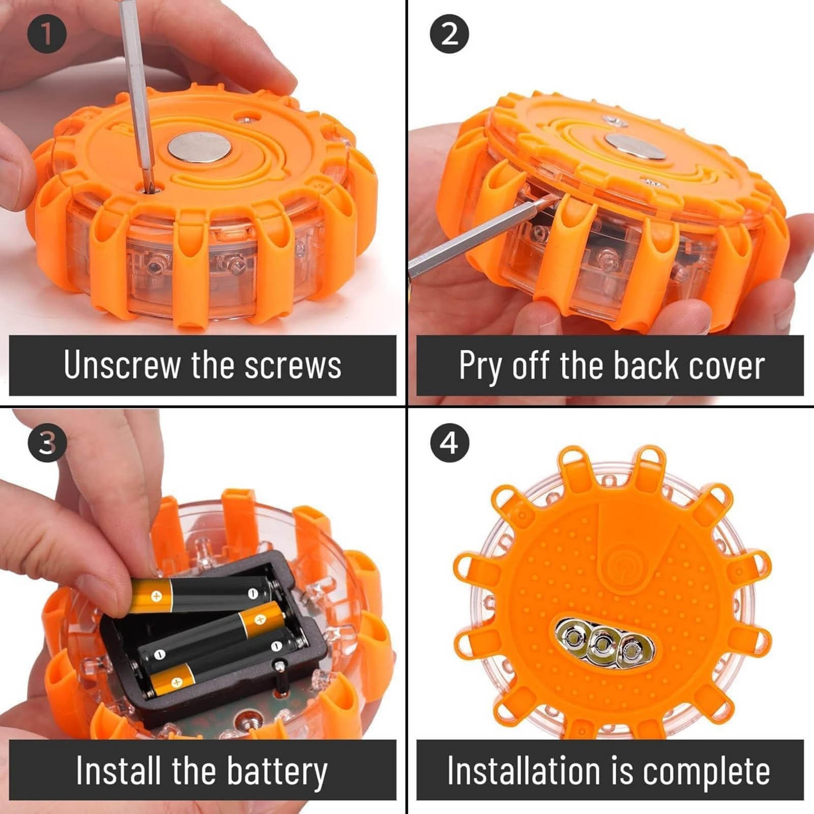 15 LED Safety Beacon Road Flare with SOS and 9 Flashing Modes for Vehicles