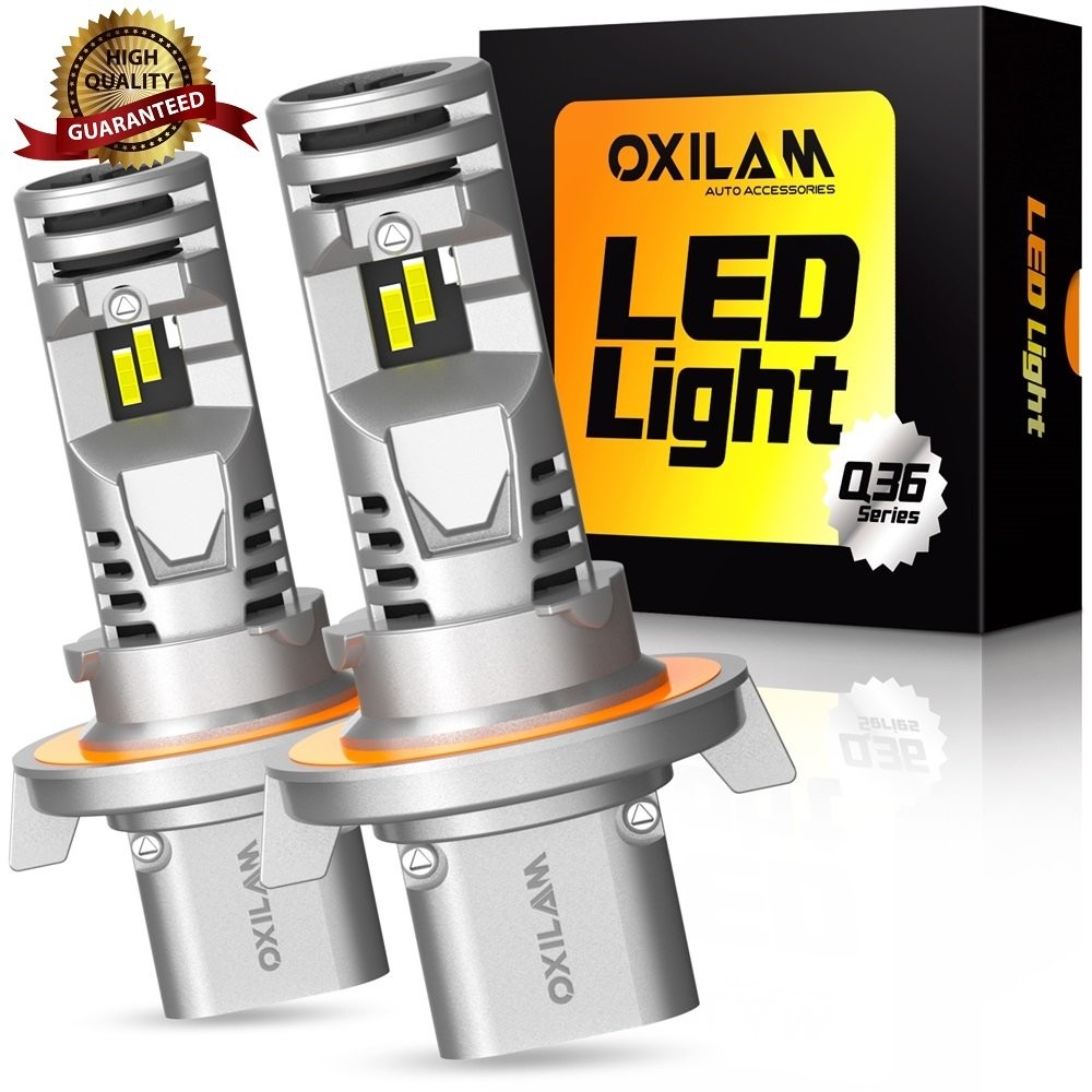 2PCS 9008 H13 LED Headlight Hi/Lo Beam Bulbs 6500K White 1:1 Size Canbus Ready