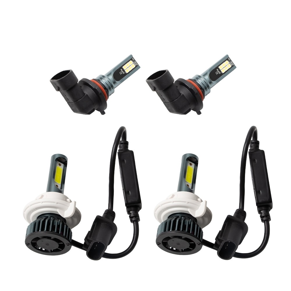 For Ford F 150 2004-2014 10000k LED Headlight Hi/Lo + Fog Light Bulbs Combo 4x