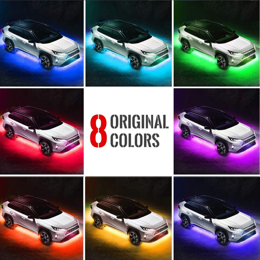 Car Underglow Strip Lamp Flowing LED RGB Neon Colorful Light For Honda Accord