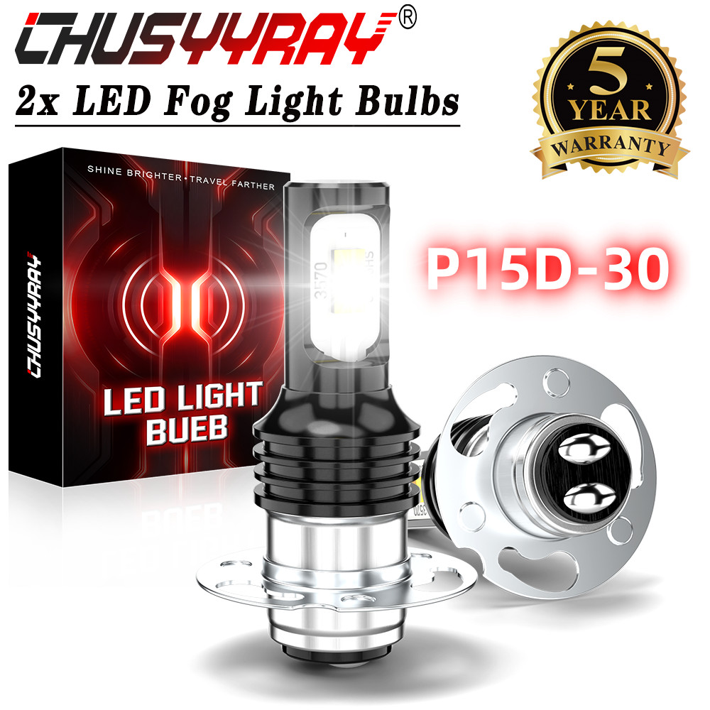 2x LED Fog Light Bulbs Combo P15D-30 For YAMAHA YFS200 Blaster 200 1988–2002