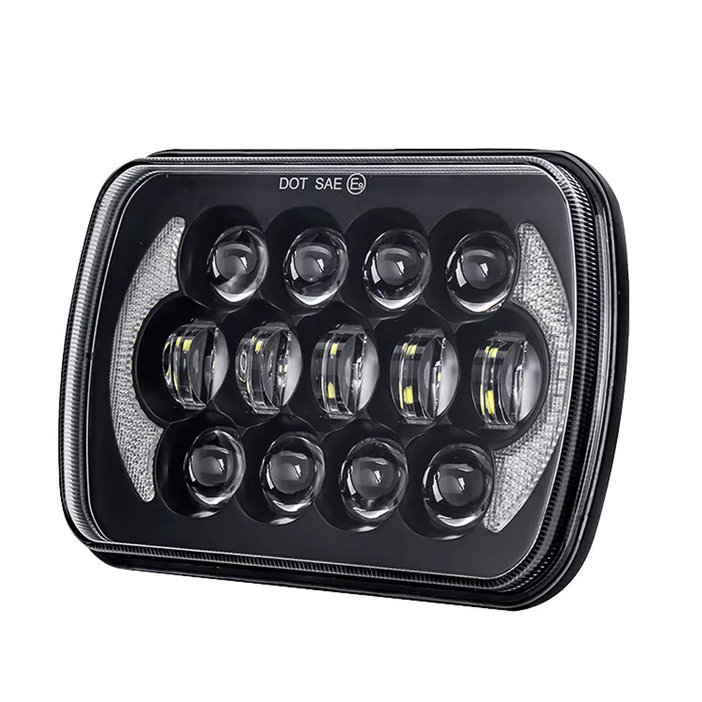 DOT For 1981-1993 Dodge D150 D250 D350 Pickup 7×6″ LED Headlights Hi/Lo Beam DRL