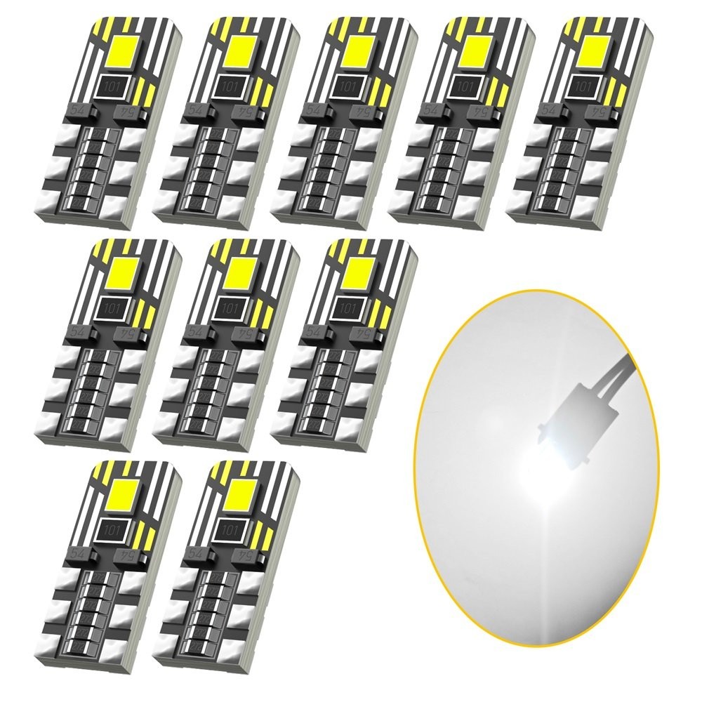 10x LED Interior License Plate Light Dome Bulb Super White T10 194 168 W5W D