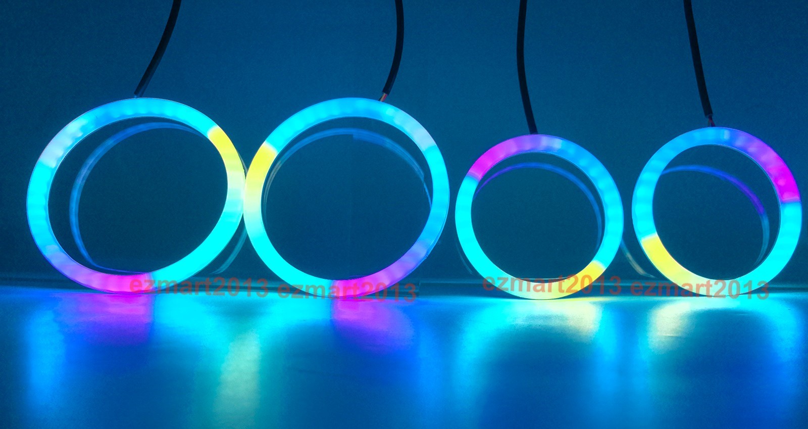 Dream color Flow series Chasing SRGB halor with Turn Signal Flash DRL Blue tooth